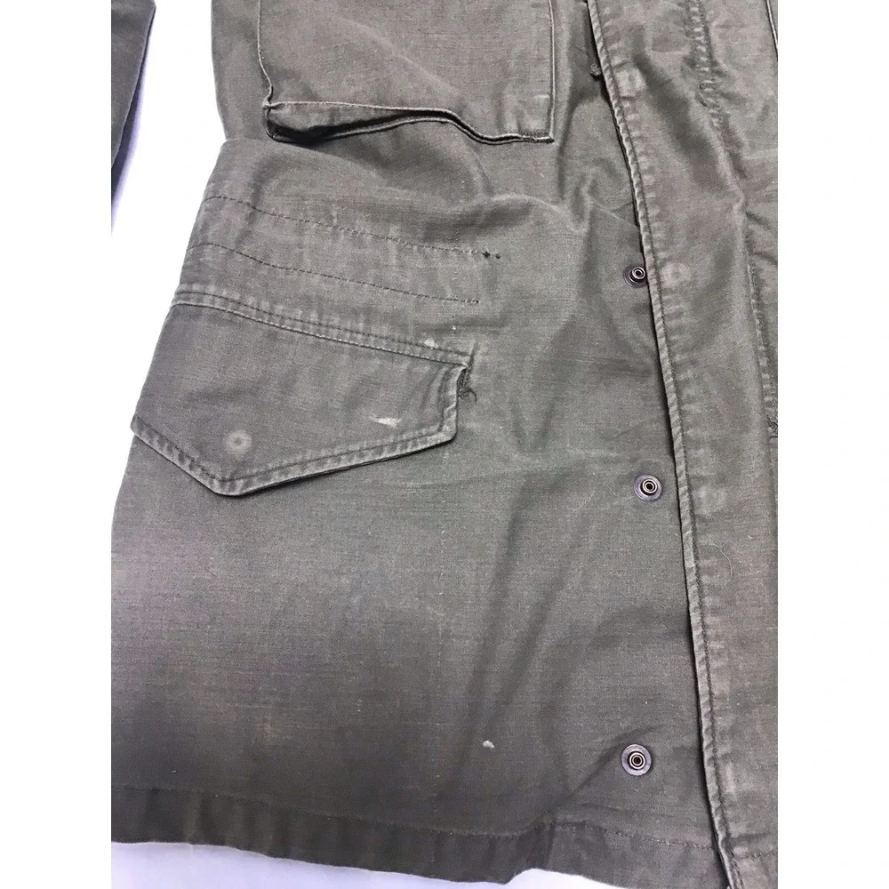 VTG US Army Field Jacket OG-107 Coat Cold Weather Military XS Short M65 USA 80's - Picture 8 of 10